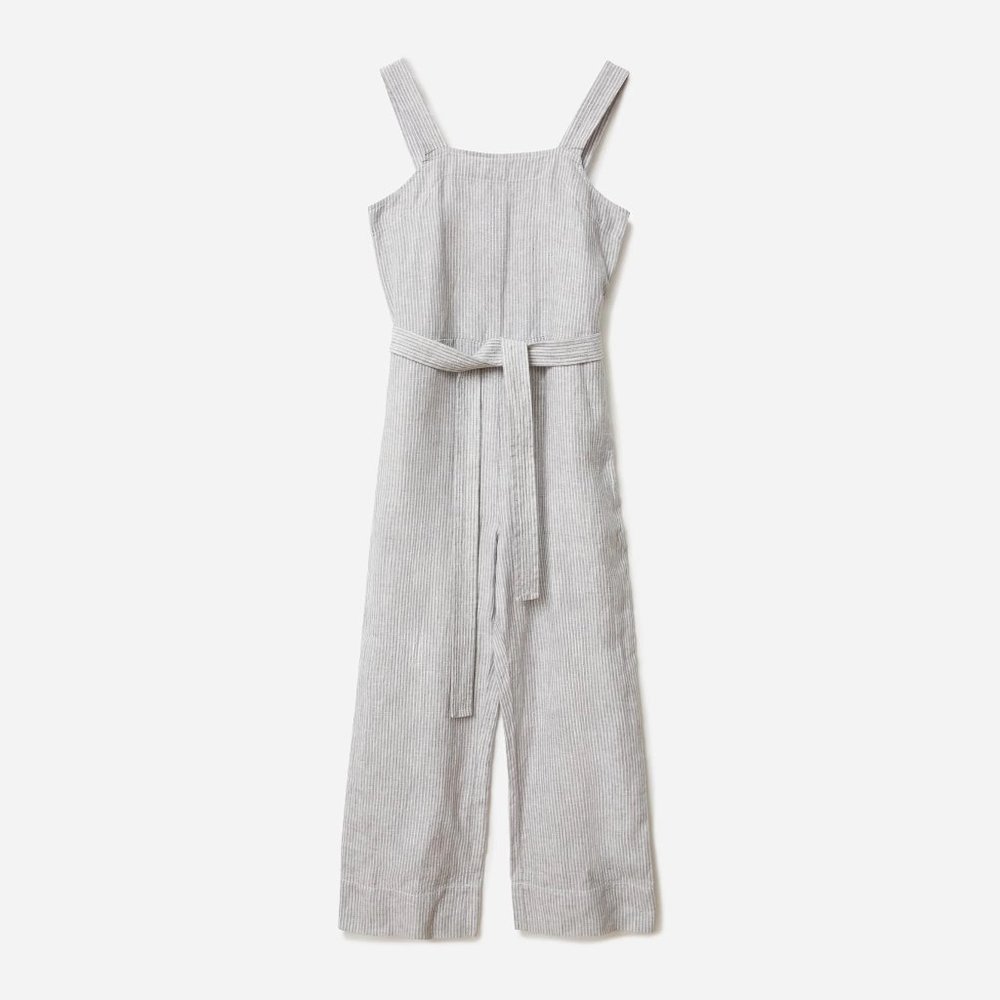 square neck linen jumpsuit